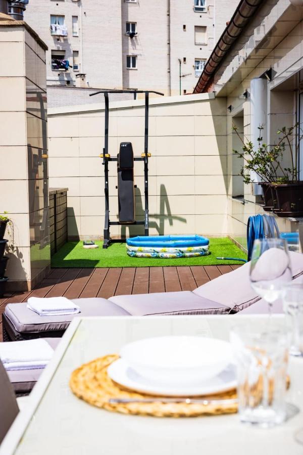 Lujoso Atico Entre 2 Playas Con Garaje, Terraza, Vistas Y Wifi Gijón Exterior foto